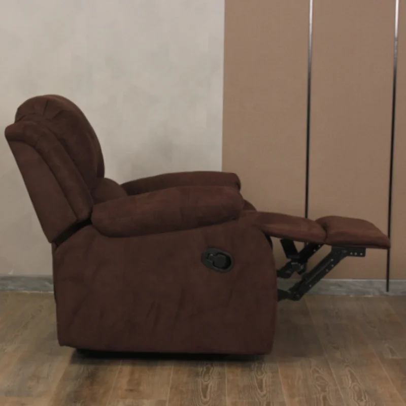 European style brown microfiber fabric single person electric with USB switch function recliner chair