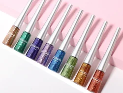 Водостойкая жидкая подводка для глаз, гладкие красочные блестящие подводки