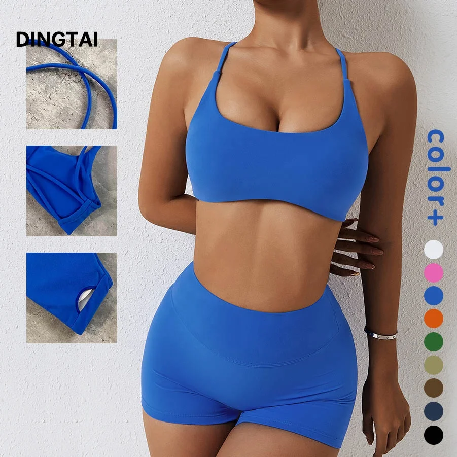 Customise High Quality Sexy Strappy Sports Bra Top Women Fitness Yoga Bra for Women