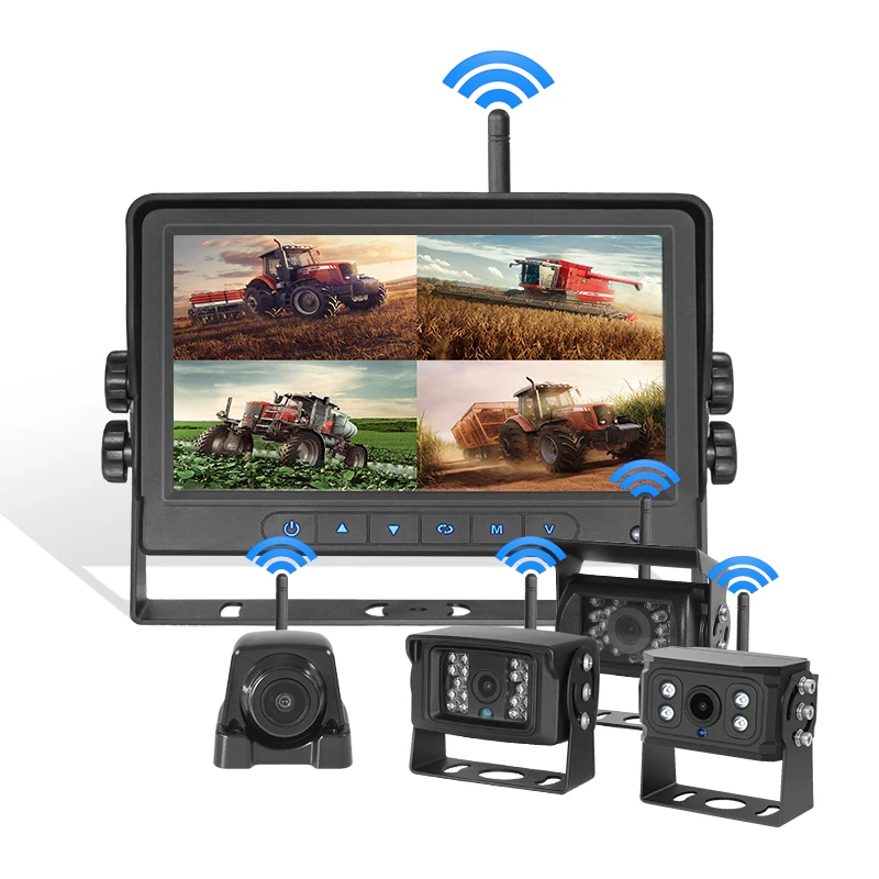 7 inch bus/truck/vr waterproof wireless backup camera system wireless truck camera system