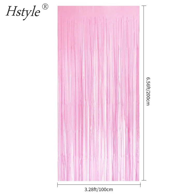 1x2M Macaron Pastel Color Tinsel Foil Fringe Curtains for Party Photo Backdrop Baby Shower Decorations SD041