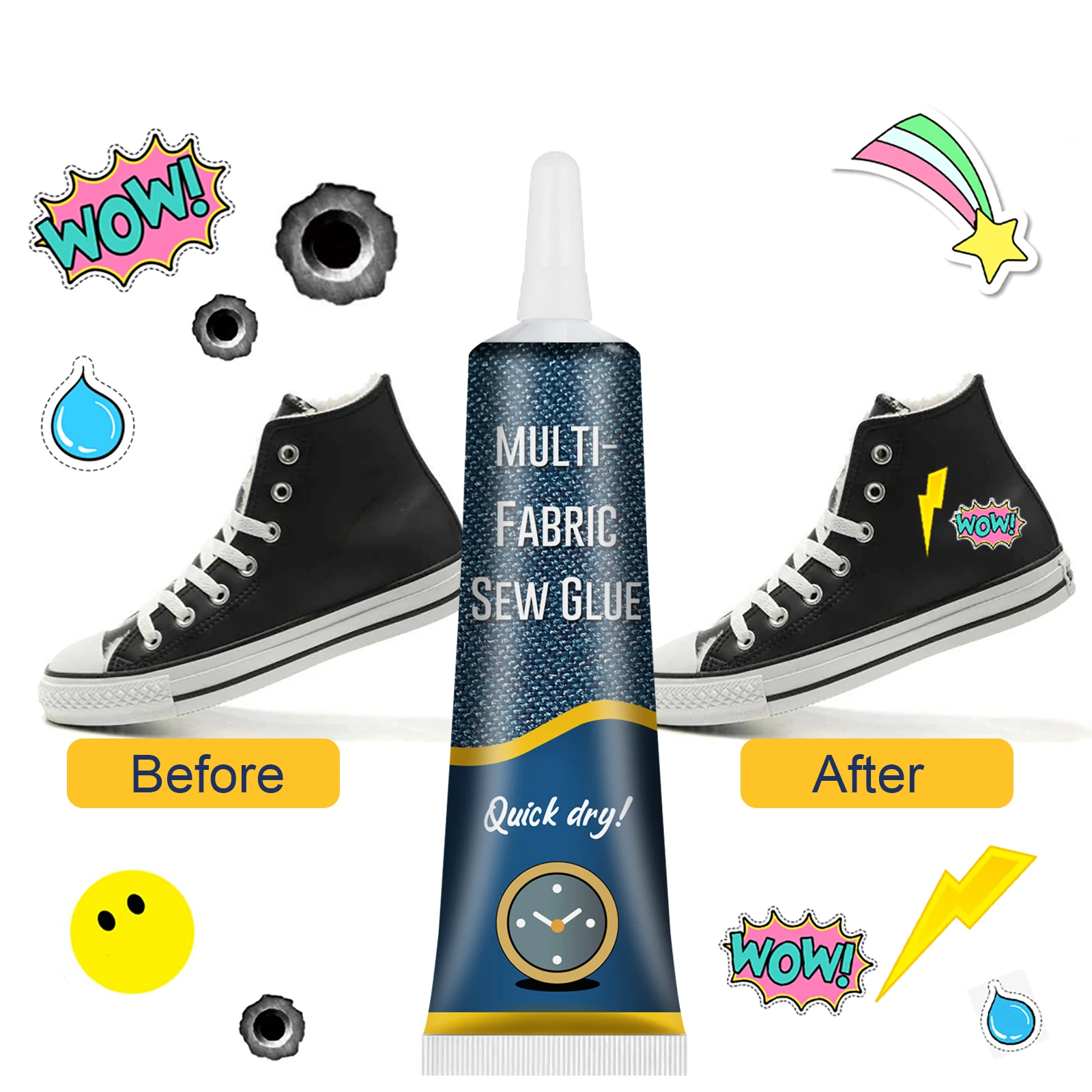 High Quality Strong textile adhesive Fabric patching glue Clothes Repair Waterproof Fabric patching glue