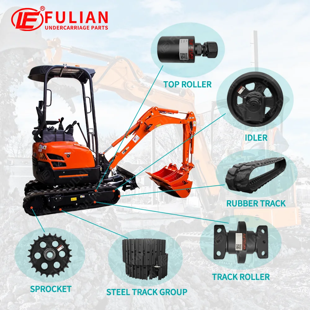 Top Roller KH11 Upper Roller Carrier Roller FOR Kubota Mini Excavator