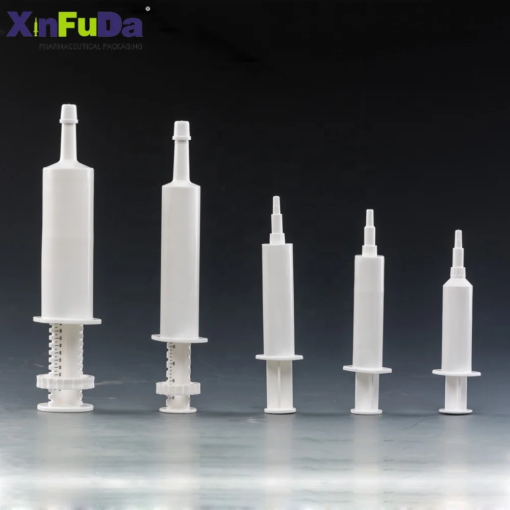  Pharmaceutical Oral Gel Packaging Wide Tip 15ml 20ml 30ml 60ml Veterinary Syringe Injector For Paste