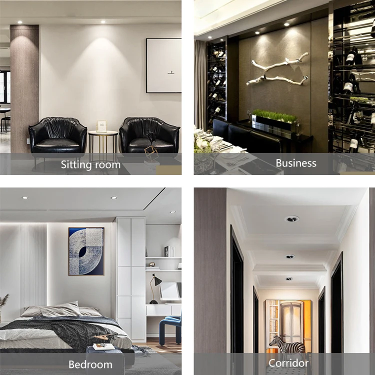 High Quality Aluminum Profile Ceiling Downlight Recessed Shopping Mall Hotel Project 7W Grille Lamp