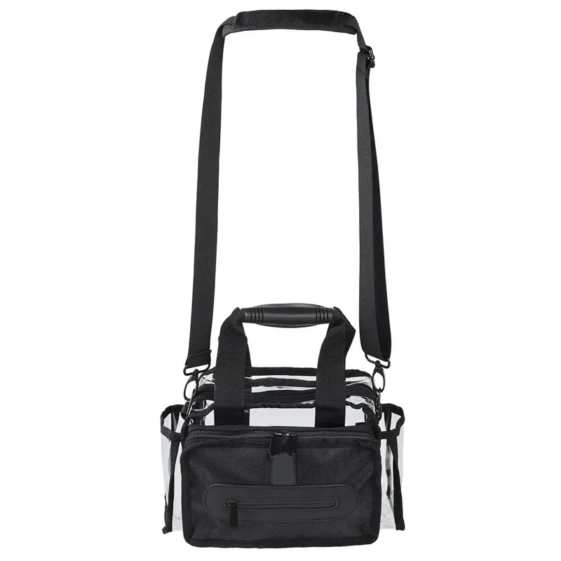 waterproof pvc cosmetic bag professional makeup kit tote organizer makeup artist clear bags with shoulder strap