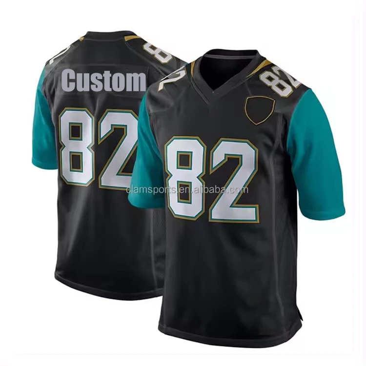 Custom Designer Quickdry Black White Team American Football Uniform Youth American Throwback Football Jersey