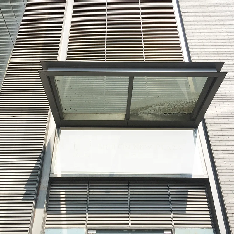 Manual Operation Metal Glass Window/Door Canopy Crackets with Polycarbonate PC Acrylic Sail Materials Steel Aluminum Frames