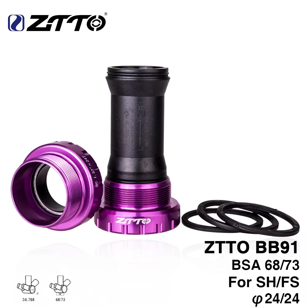 BB91 BSA 68mm 73mm  Mountain Bicycle Sealed Bearing Bottom Bracket Durable MTB Road Bike Thread Kit Cycling Shaft Axis