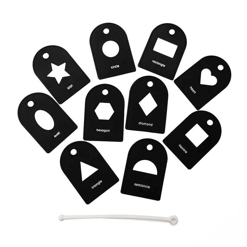 High Quality Baby 100% BPA free Silicone Flash cards with Recognize shape hangable design