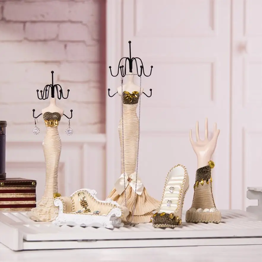 Various Design Pink Fabric Dress Display Stand for Jewelry Small Gifts For Women