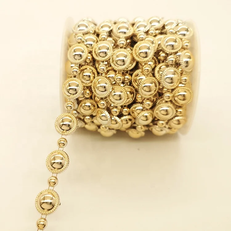 
wholesale gold plated chain with pearl for wedding art 