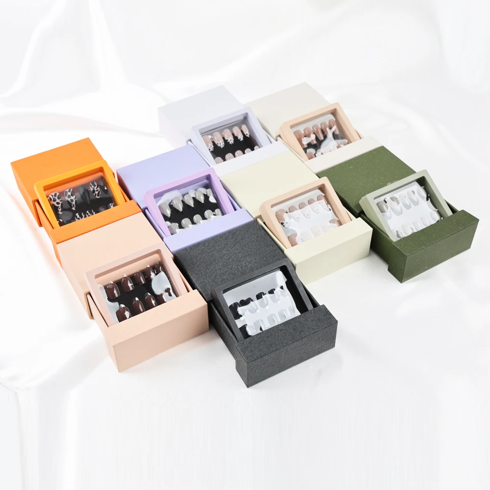 wholesale false nails packing box empty luxury press on nail packaging box custom press on nail boxes for press ons