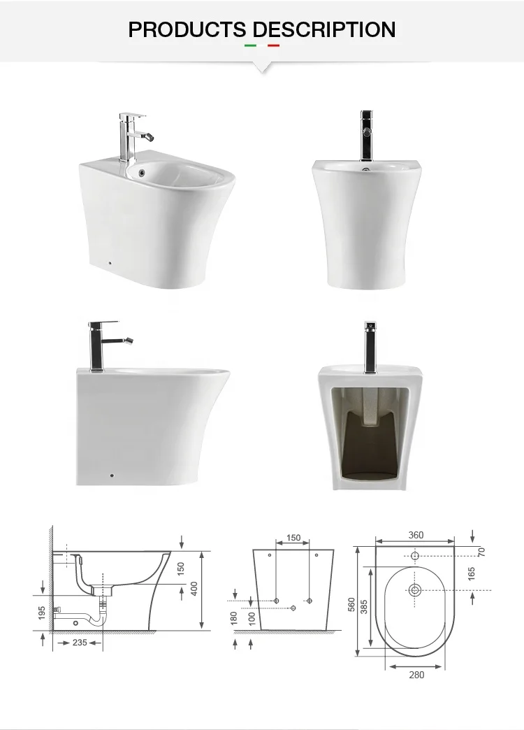 ANBI High Repurchase Rate Compact Bidet, Europe Popular Style  Bathroom Bidet, White Ceramic Toilet Bidet