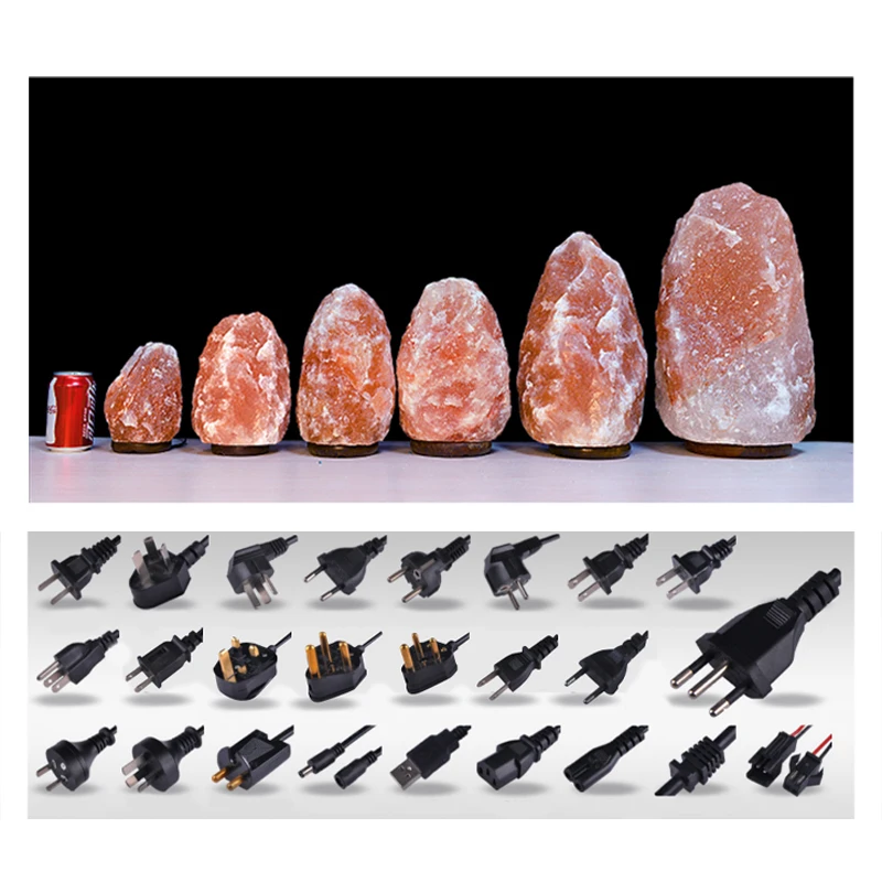 Crystal salt lamp Pakistani ore lamp creative bedroom crystal table lamp
