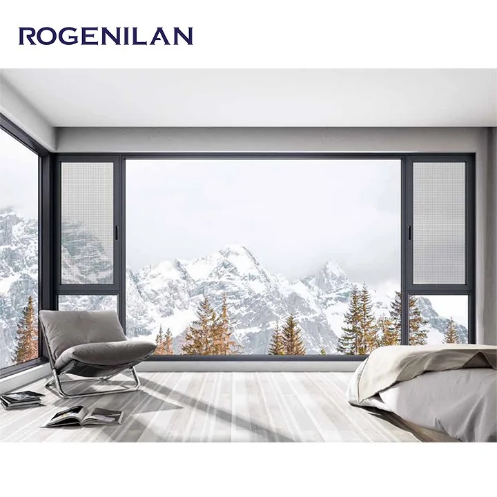 Новейший дизайн алюминиевая рама двухстороннее открытое поворотное алюминиевое поворотное окно