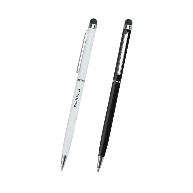 Cheap price promotional customized logo metal slim pen smart stylus pen