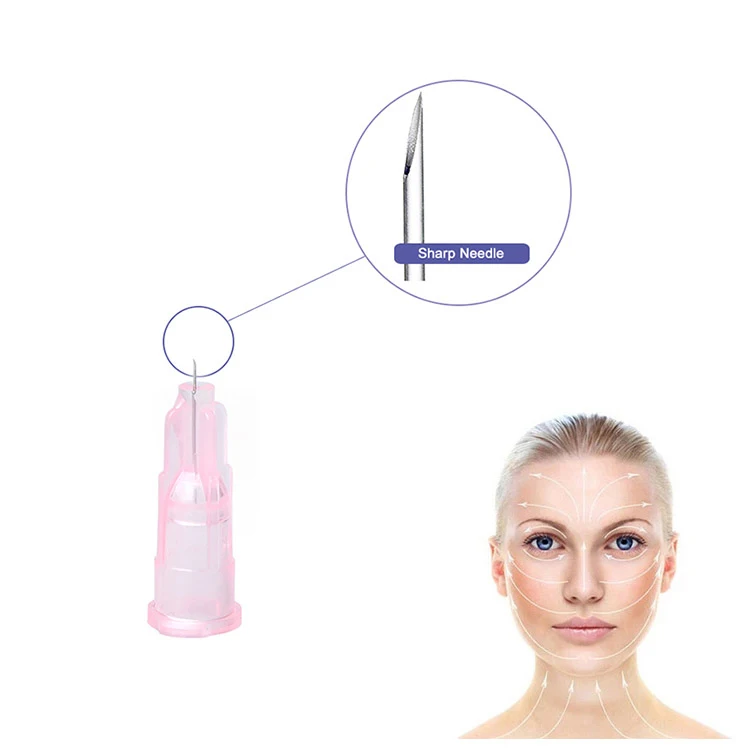 Beauty Women Medical Sterile 27g 38mm Blunt Micro Tip Cannula Needle For Hyaluronic Acid Face