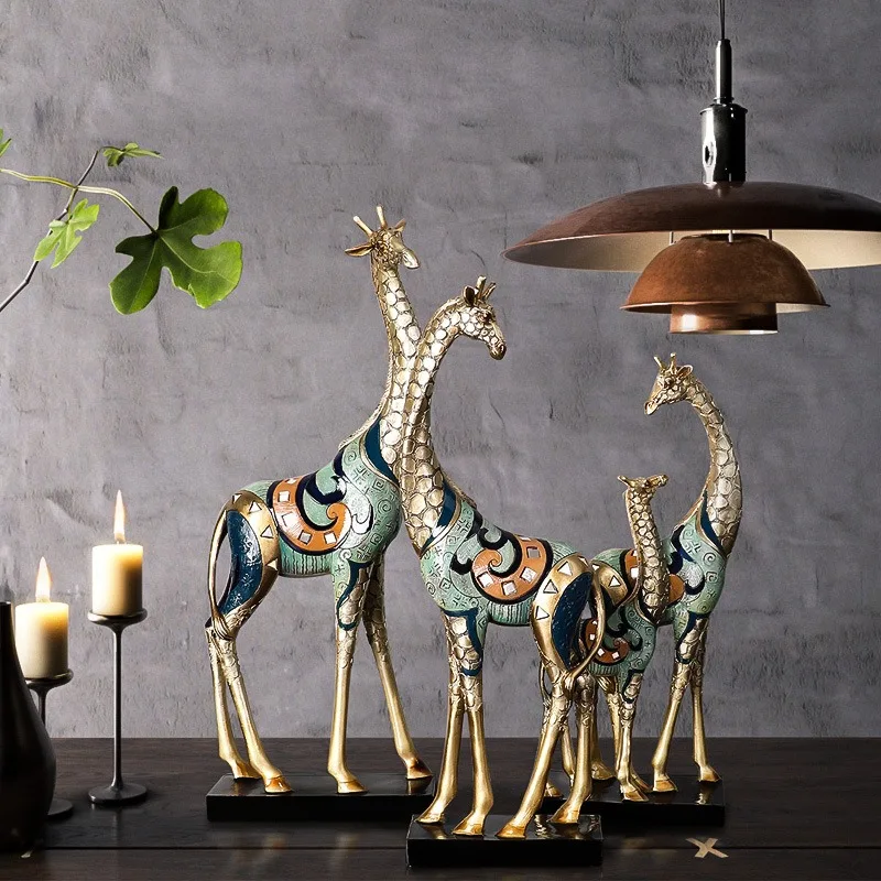 Giraffe Resin Ornaments Crafts Creative Nordic Wild Fashion Modern Desktop Table Animal Ornaments