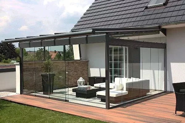 Custom Four season outdoor roof aluminum sun house sun rooms glass houses for garden