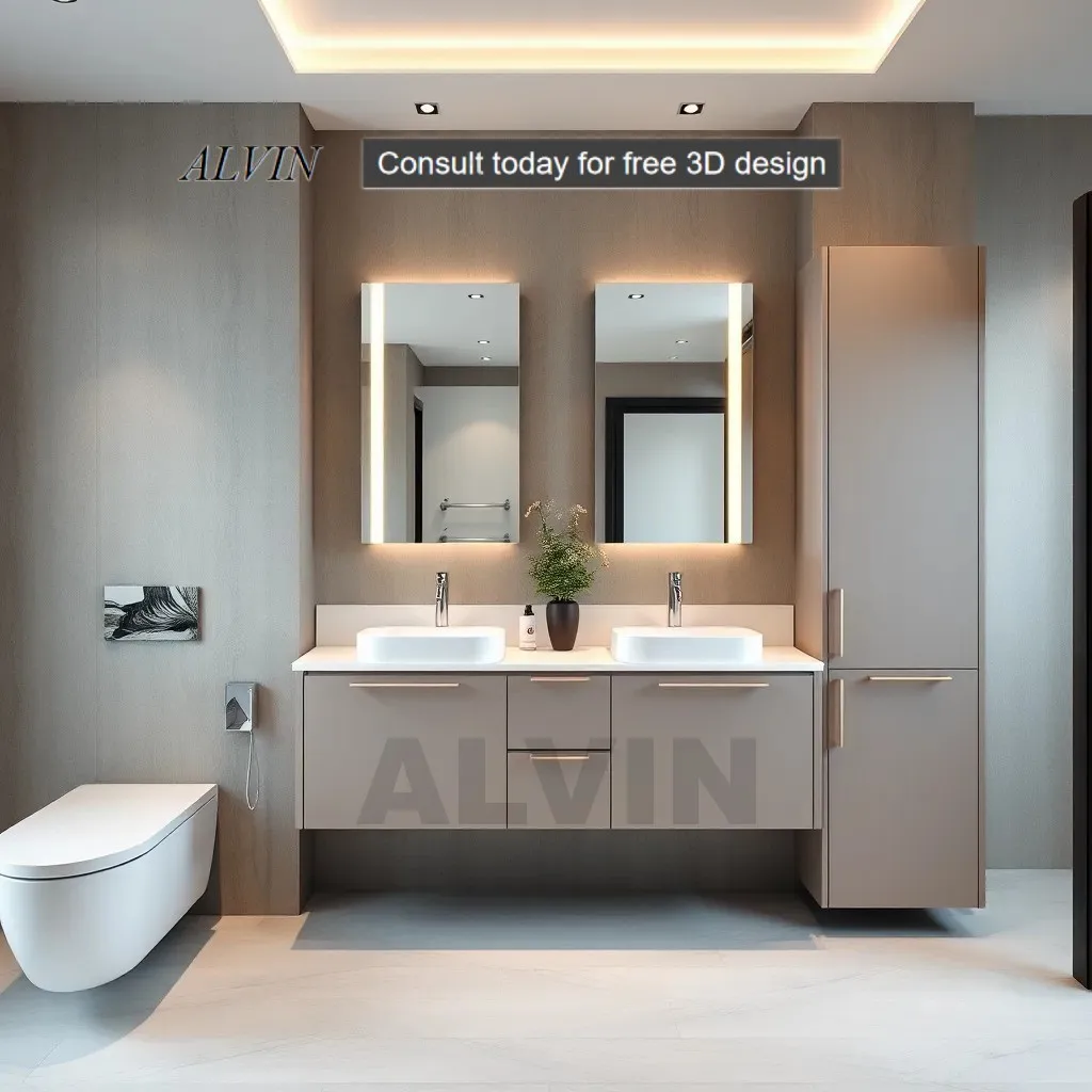 Luxury Design Floor Standing Bathroom Furniture manufactures Custom Bathroom Vanities