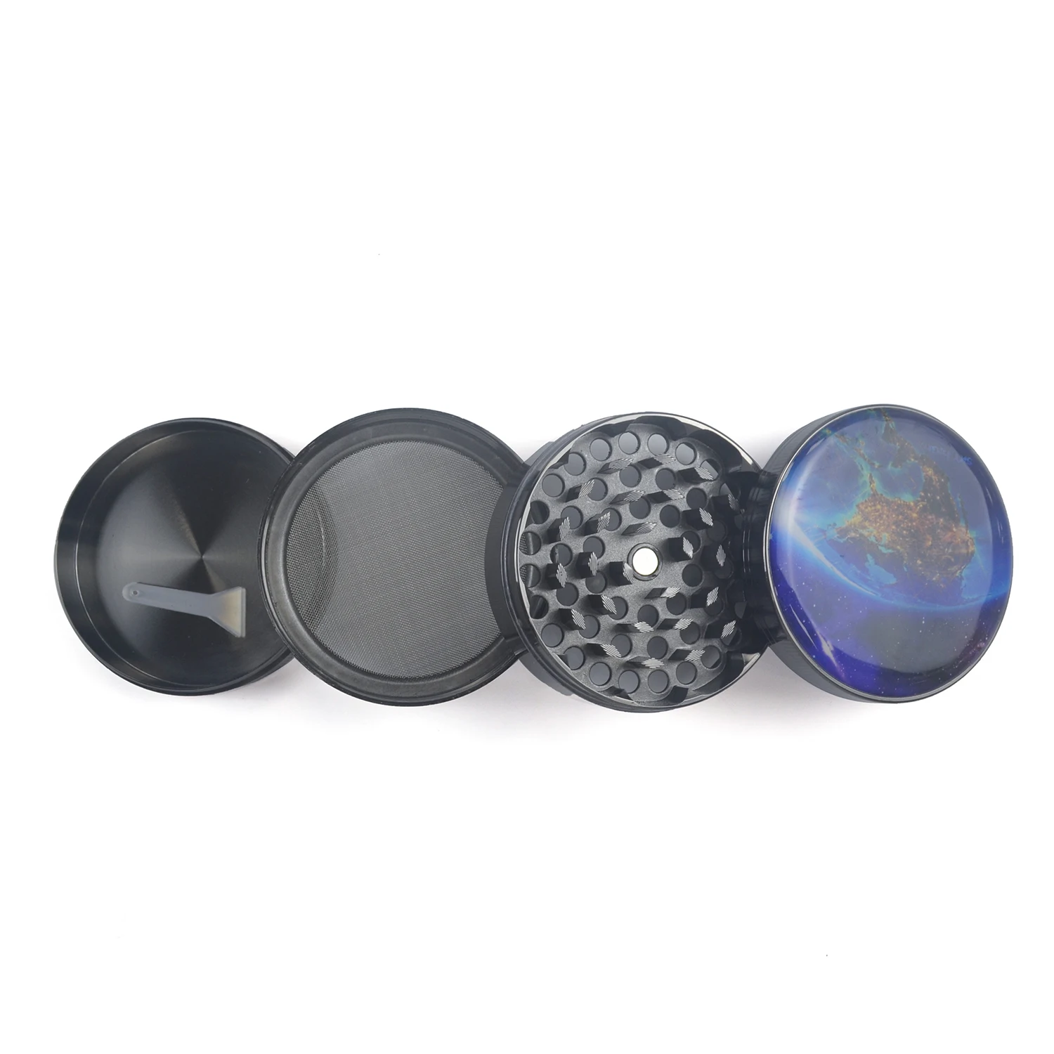 Custom LOGO 4-piece Weed Herb Grinder for Smoking Accessories Tool