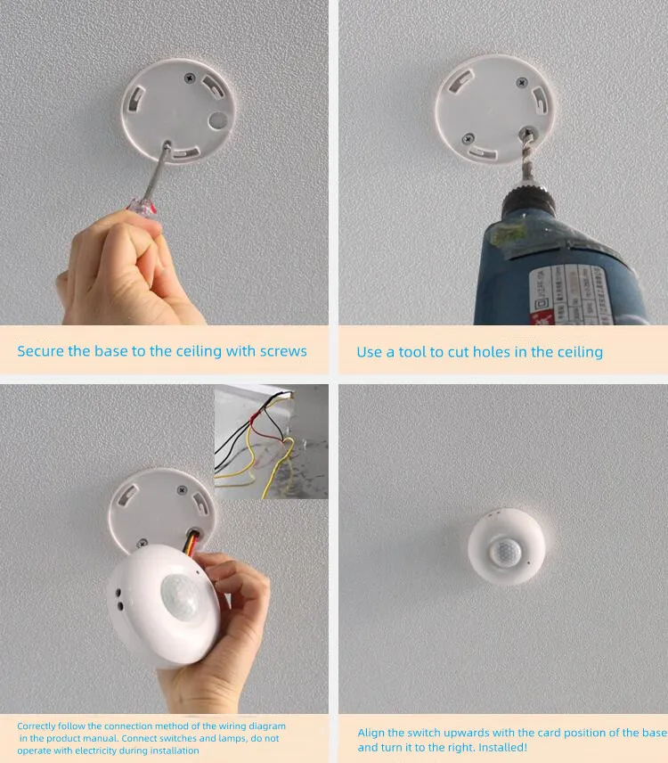 Indoor Toilet light motion sensor light sensor switch delay time 16s-360s (adjustable) PIR Motion led motion sensor