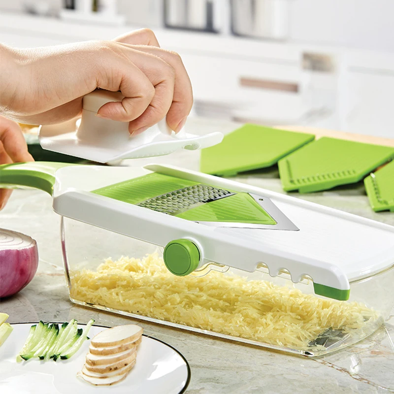 7 in 1 Multifunctional Vegetable Chopper Fruit Slicer Onion Chopper Handle Food Chopper Vegetable Slicer Dicer For Cutting