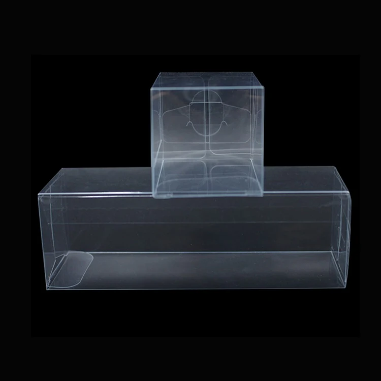 Customized gift transparent PVC pet pp with folding plastic box