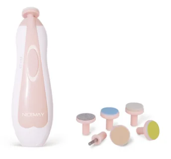 Safe Electric Nail Trimmer, Baby Products Six Replacement Heads, Newborn Fingernails Trimmer