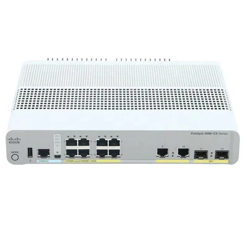 3560CX 12-Port GE PoE with 2 x 1G copper plus 2 x 1G SFP Switch WS-C3560CX-12PC-S