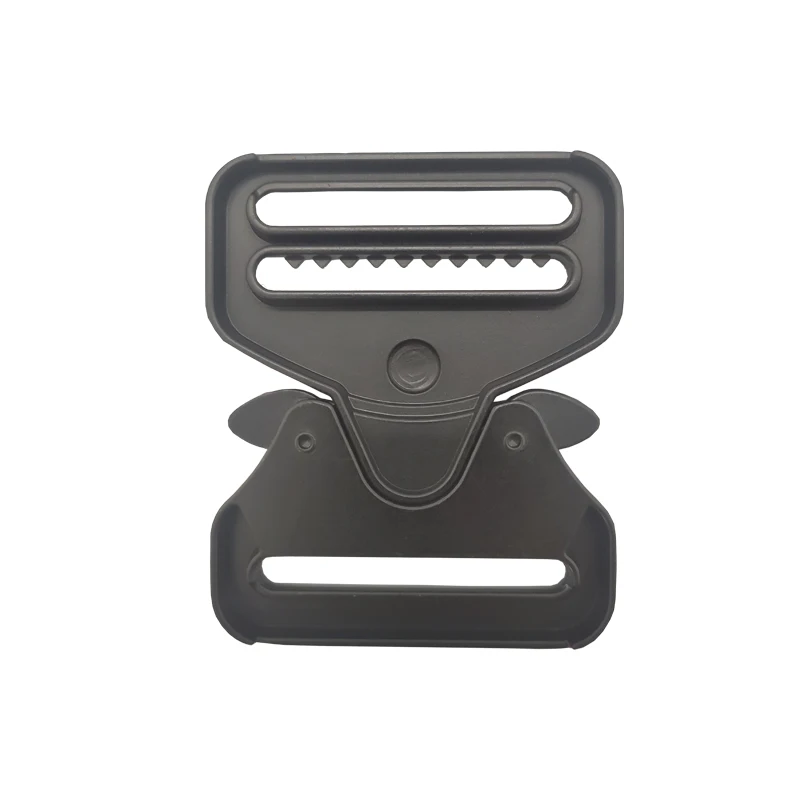 
39mm square thin black alloy side quick release backpack safety buckle 
