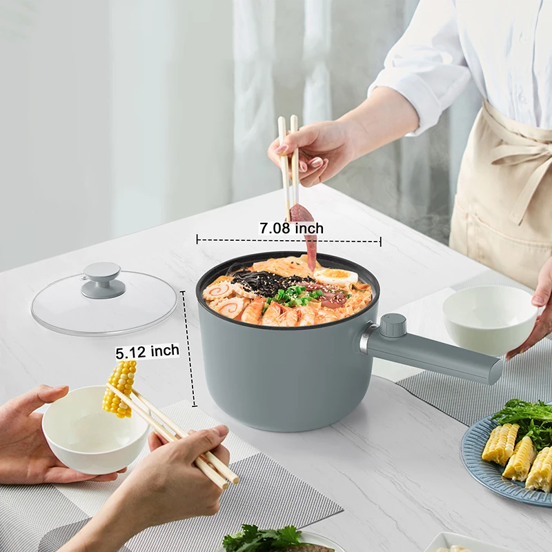 Высококачественная портативная Мультиварка с подогревом многофункциональная электрическая сковорода л антипригарная Горячая кастрюля для
