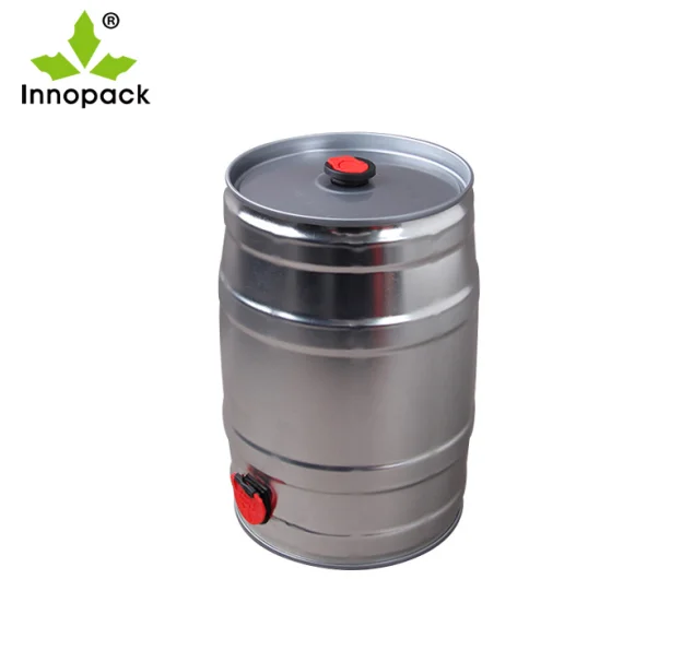 Factory hot sale direct sale 5L mini round stainless steel metal wine barrel with tap