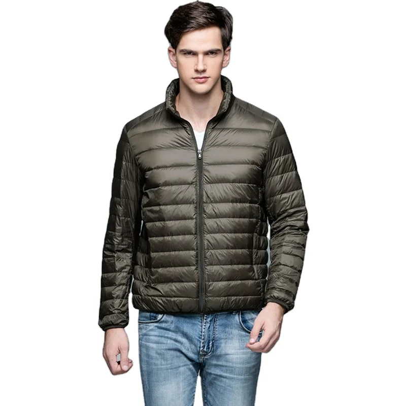 
Selling Insulated 400 Fill Oversize Sport Mens Designer Green Ultra Light Goose Duck Winter Puffer Shiny Down Jacket For Men 