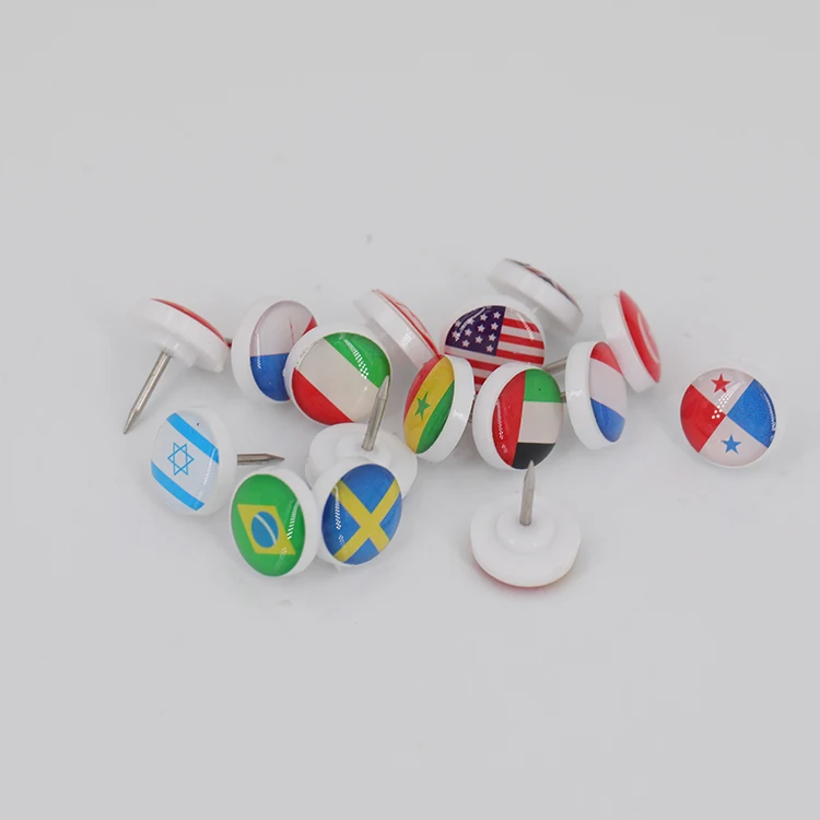 Standard office school decorative coloured thumbtacks map thumb tacks steel drawing wooden push pins