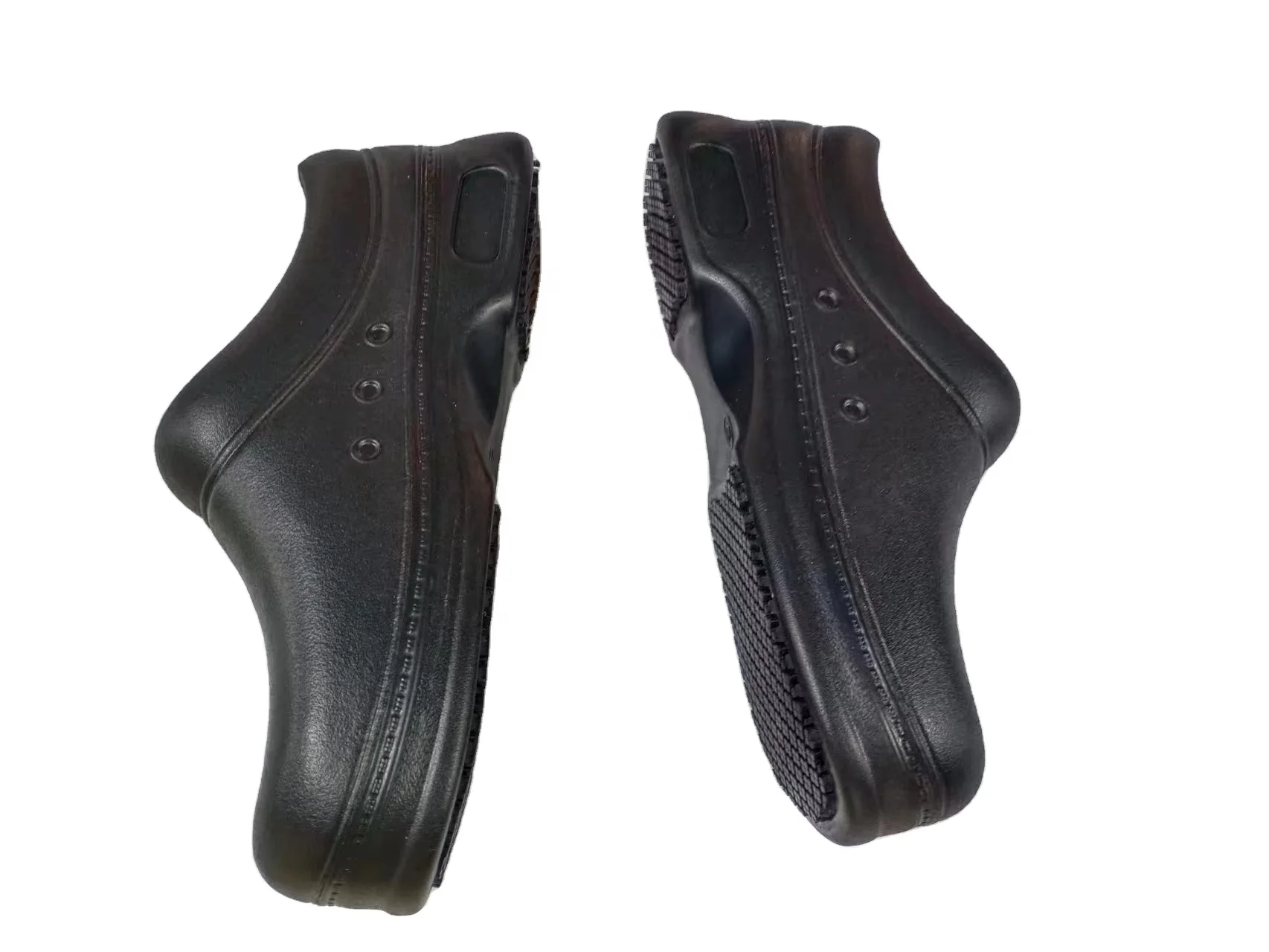 Hot Selling Slip Resistant Waterproof EVA Black and white Unisex Kitchen Work Safety Cook Chef Shoes