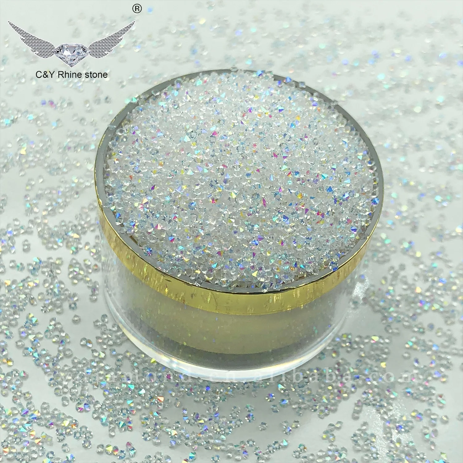 C&Y High Quality 1MM Mini Tiny Micro Crystal AB Nail Stones Rhinestones Pixie Dust Rhinestone