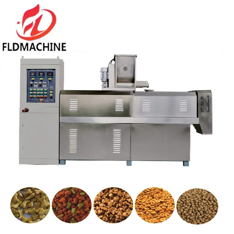 Full Automatic Dry Dog Cat Pet Food Production Line Animal Feed Making Machine