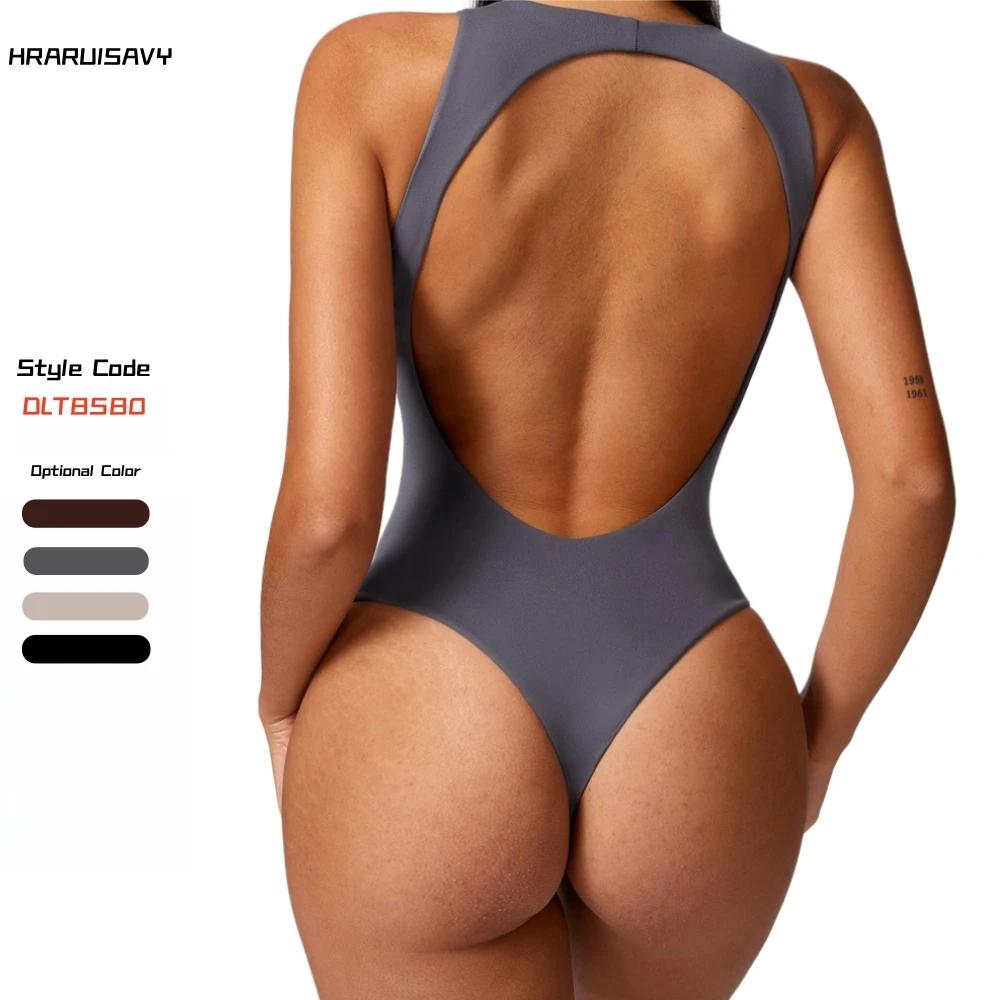 Sexy One-piece Shapewear hollow back Sculpt Brief Bodysuit Activewear Backless Sportswear Gym Yoga Fitness Women Jumpsuits