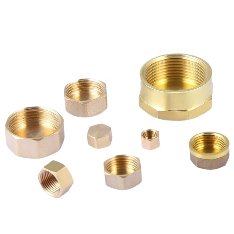 Insert Brass Nuts Fitting Hexagon Female Thread Socket Pipe End Cap Plugs Fitting