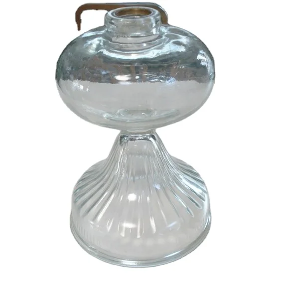 customized heat resistant borosilicate clear hand blown delicate glass oil lamps