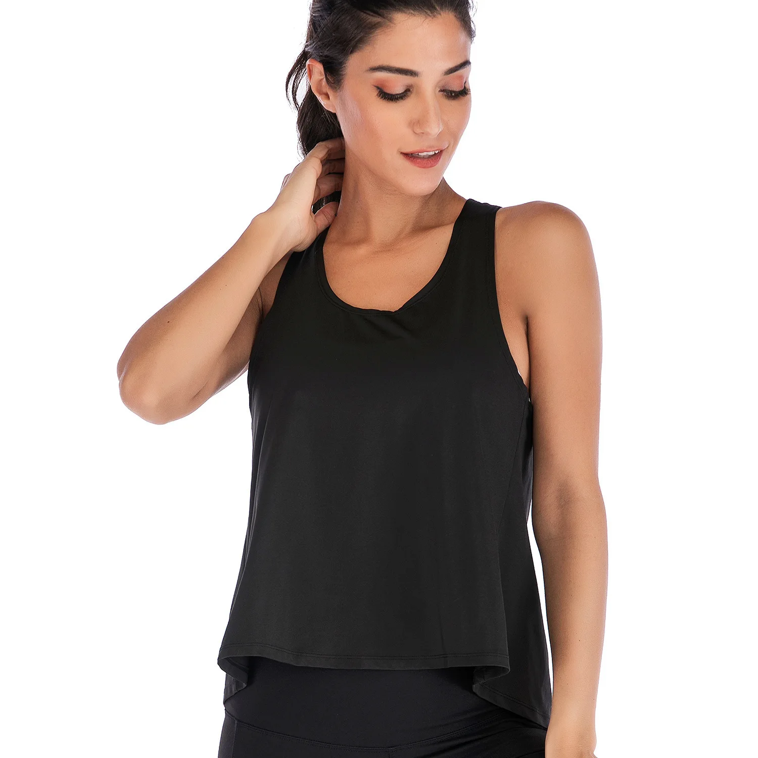 Wholesale Sportswear High Quality Yoga Running Gym Women Fitted Hoodies Sweatshirts quick dry Tops Sleeveless