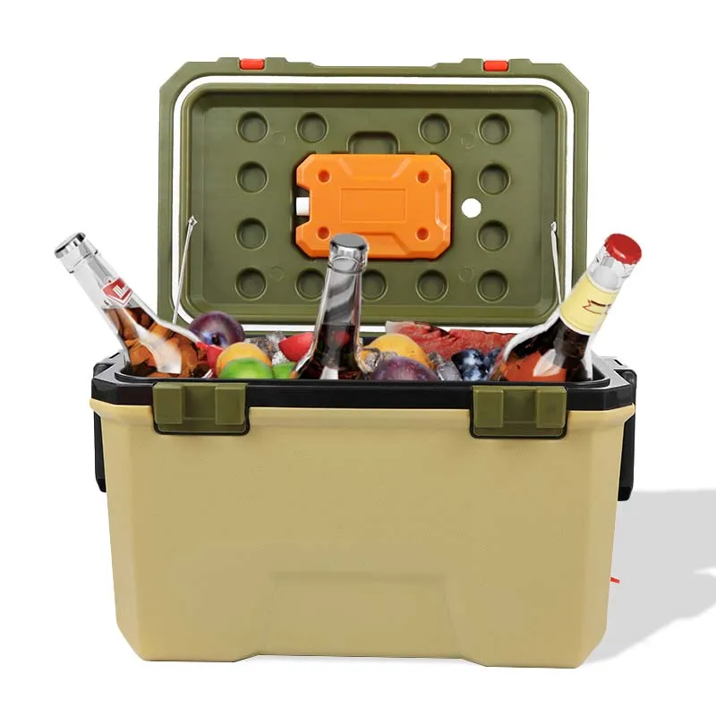 High-quality OEM custom made Insulated  black cooler manufacturer portable fish cooler boxes outdoor