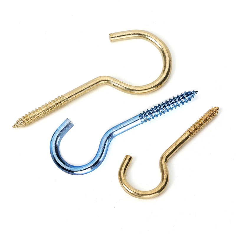 Free sample steel zinc plated eye screw hook self tapping Screw Key Fish Hooks