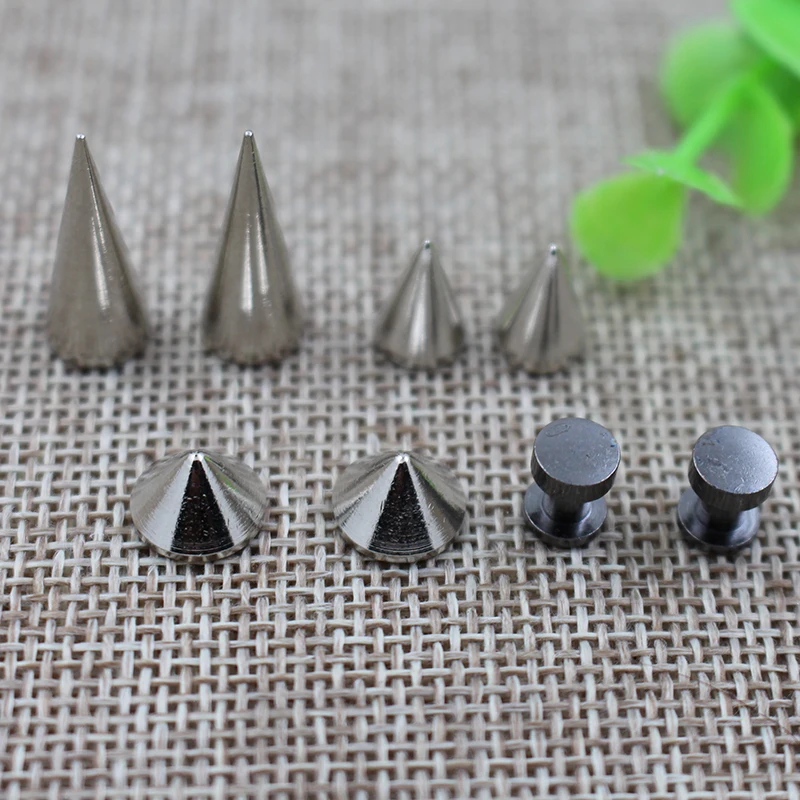 manufacturer brass metal cone shape flat head screw rivet for leather