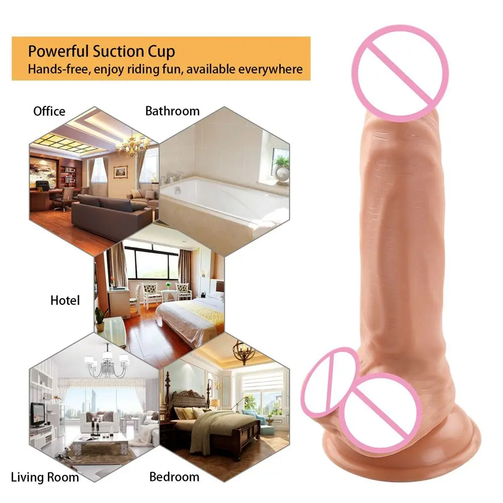 Wholesale Adult Products Foreign Trade Female Color Simulation Penis Soft and Thick Size Penis Sex Toy adult sexual products