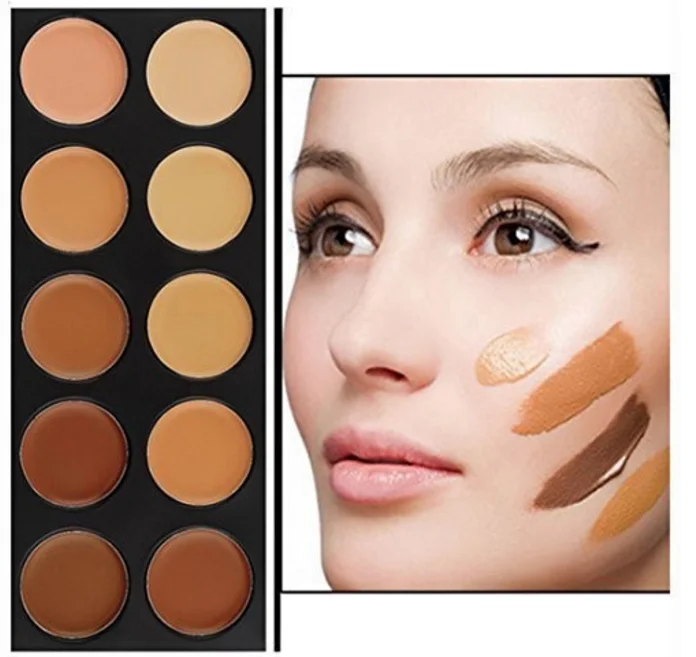 Wholesale private label 10 color concealer palette makeup contour palette face concealer Crulty-free