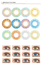 2021The most hot selling 12 colors 2T true sapphire fashionable contact lenses