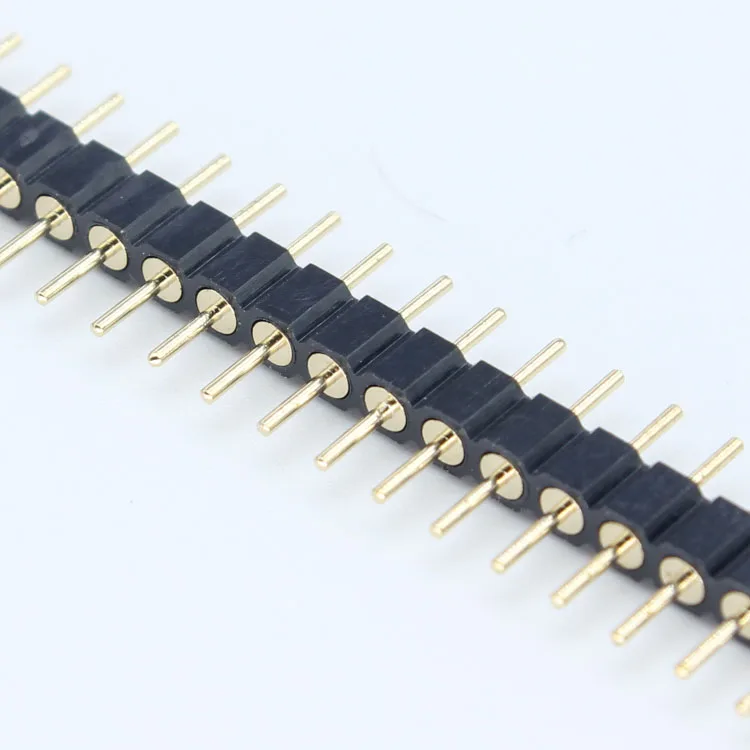 Customizable 40 Pin Single Row Female Pcb Male Header 1.27Mm 254Mm Round Pin Header 2.54